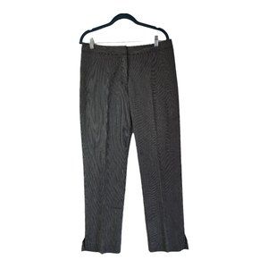 Worthington Women's Stretch Pants Flat Front Ankle Length Size 8 Black Striped